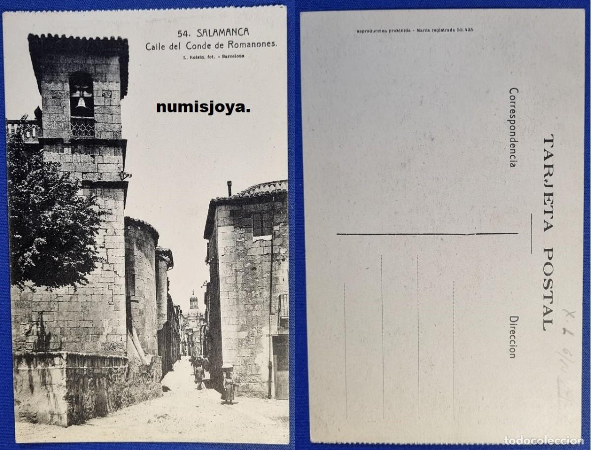 Postales: Postal Salamaca (Espa&ntilde;a) a&ntilde;o 1910. Calle Conde de Romanones. Fot. ROISIN.