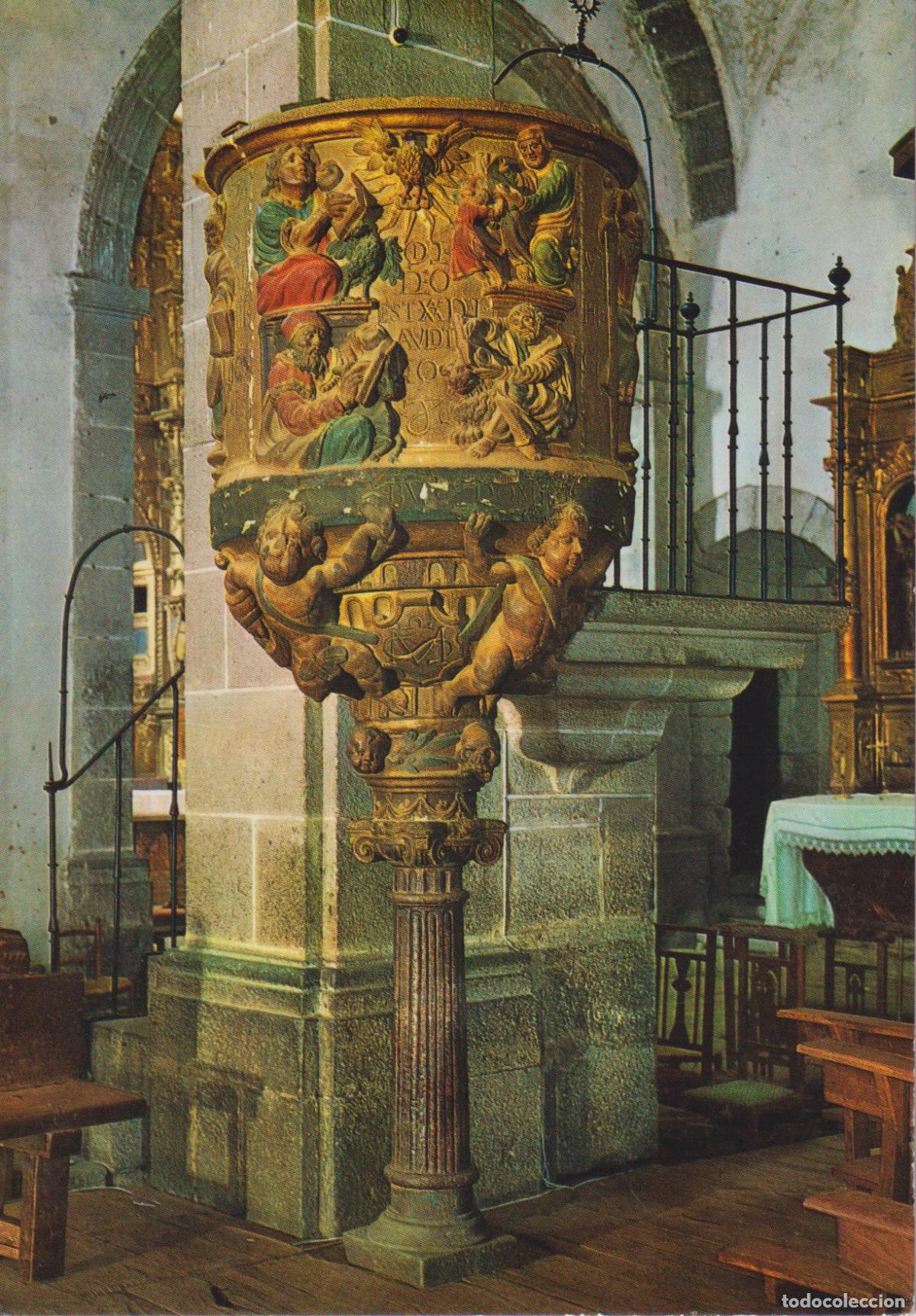 Postales: LA ALBERCA (SALAMANCA) PULPITO DE GRANITO POLICROMADO &ndash; STUDIO N&ordm;30 &ndash; ESCRITA
