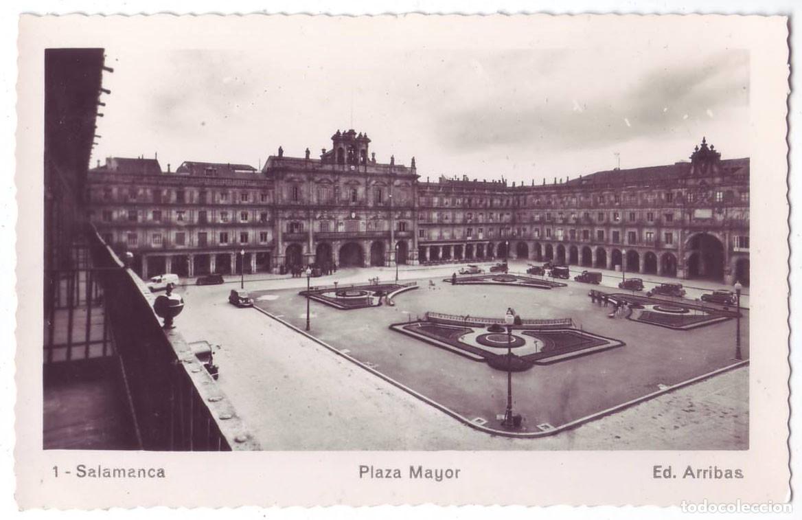 Postales: Salamanca: Plaza Mayor. Ed. Arribas. No circulada (A&ntilde;os 50)
