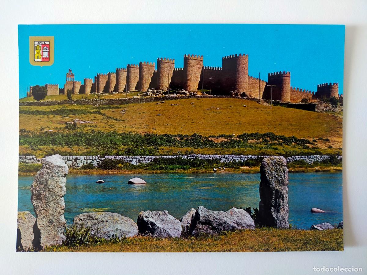 Postales: Postal AVILA: R&iacute;o Adaja y Murallas - Edic Dom&iacute;nguez - FISA. Escudo de Oro.