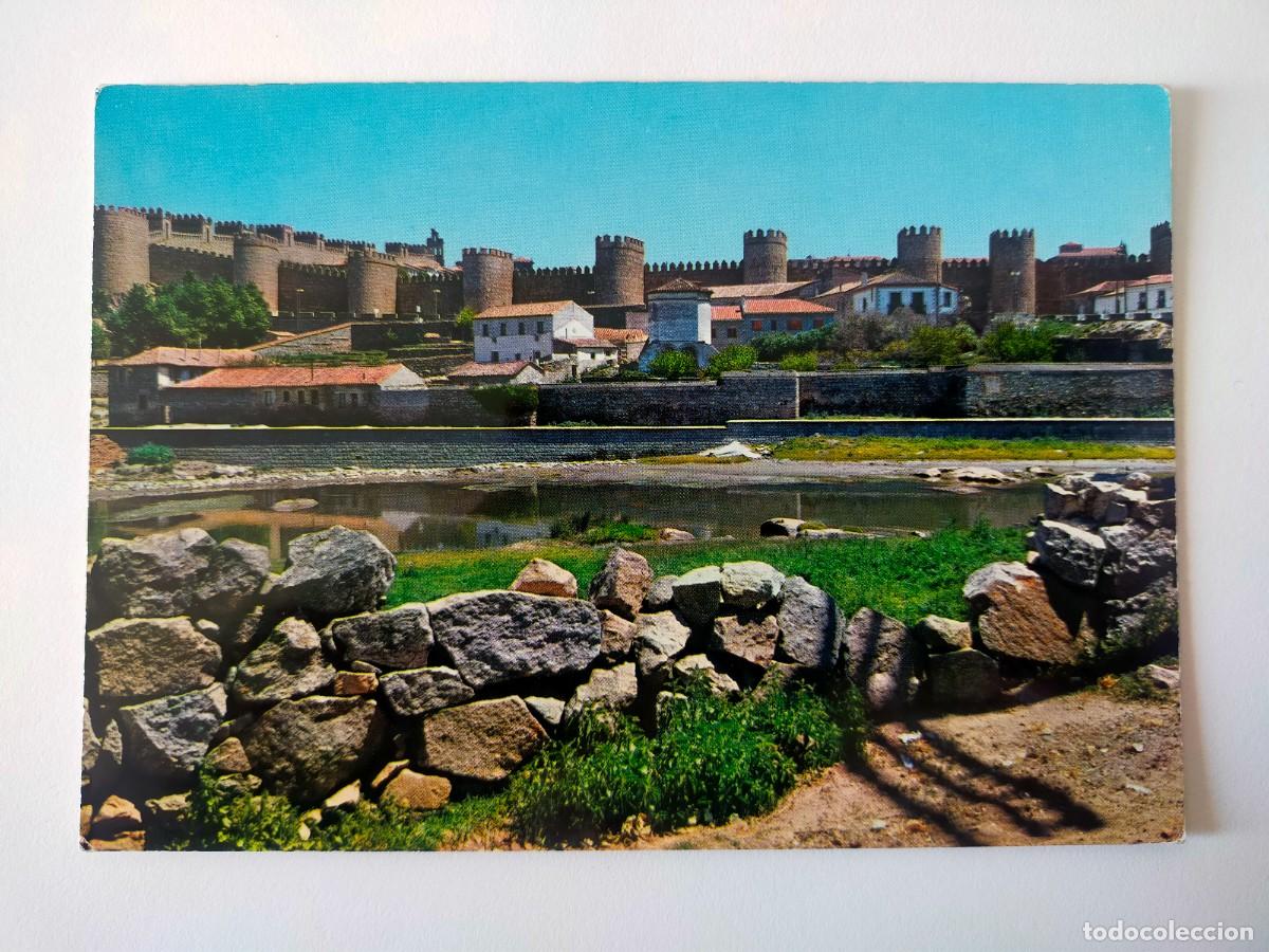 Postales: Postal AVILA: R&iacute;o Adaja y Murallas - Edic. Garc&iacute;a Garrabella.