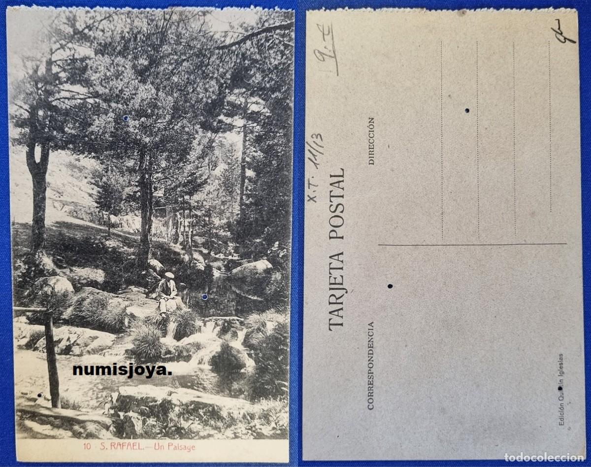 Postales: Postal San Rafael Segovia (Espa&ntilde;a) a&ntilde;o 1910 UN PAISAJE. Ed. Quintin Iglesias.