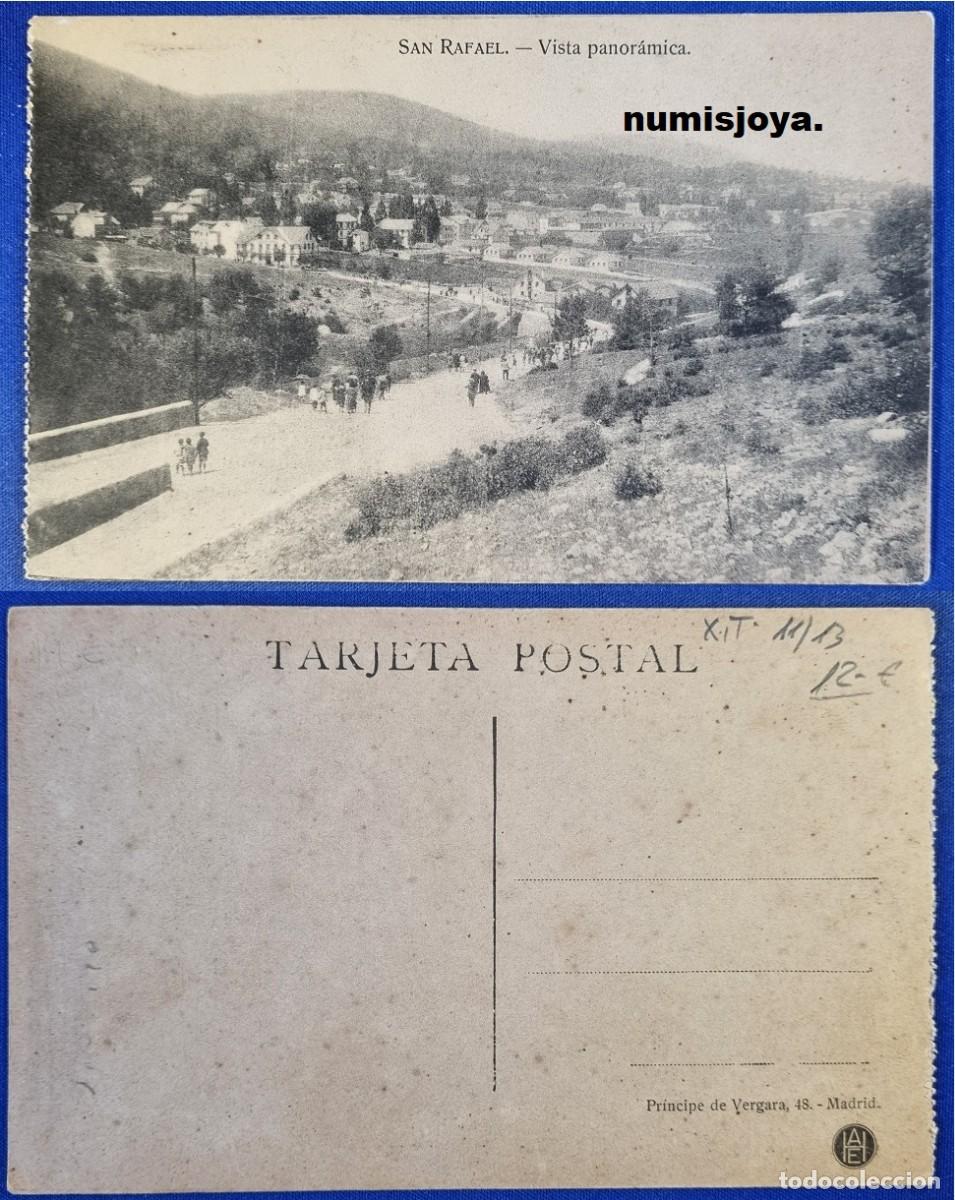 Postales: Postal San Rafael Segovia (Espa&ntilde;a) a&ntilde;o 1910 VISTA PANORAMICA. Ed. AHE.
