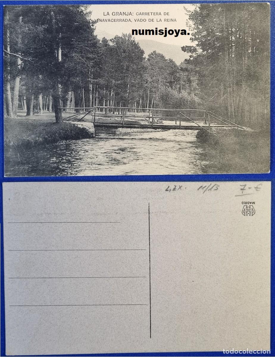 Postales: Postal La Granja San Rafael Segovia (Espa&ntilde;a) a&ntilde;o 1910 Carretera de Navacerrada, Vado de la Reina.