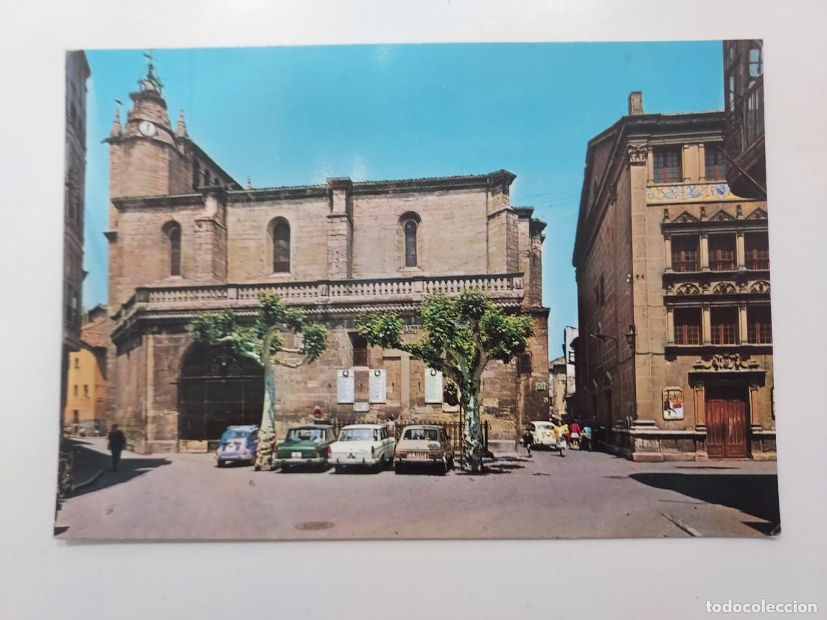 Postales: POSTAL MIRANDA DE EBRO IGLESIA DE SANTA MARIA Y TEATRO SALON APOLO. 1972. S/C. BURGOS