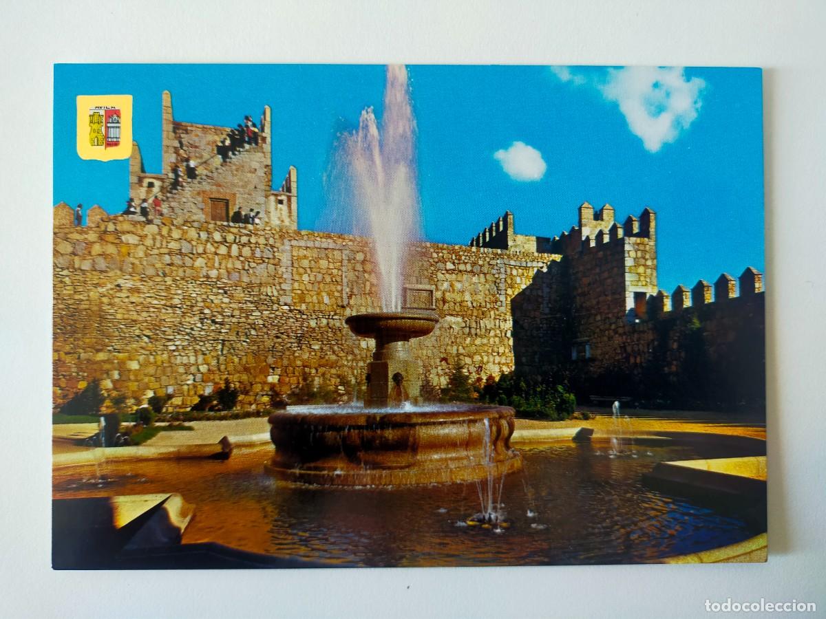 Postales: Postal AVILA: Un bello rinc&oacute;n Abulense (Fuente luminosa) - Edic. Dom&iacute;nguez - FISA. Escudo de Oro.