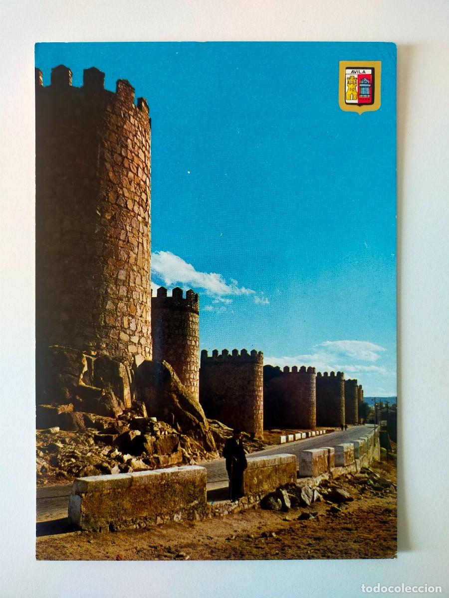 Postales: Postal AVILA: Murallas - Edic. Dom&iacute;nguez - FISA. Escudo de Oro - Escrita.
