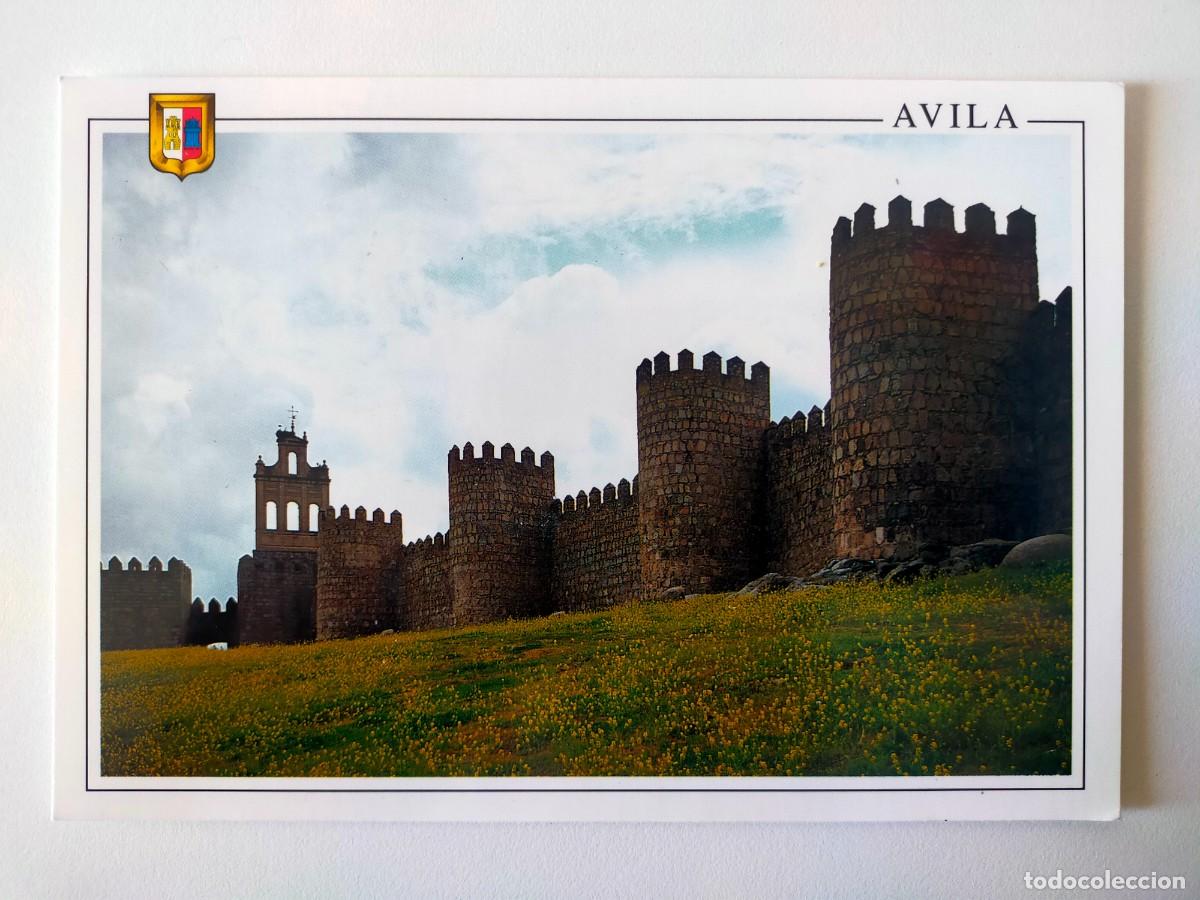 Postales: Postal AVILA: Murallas - Edic. Dom&iacute;nguez - FISA. Escudo de Oro.