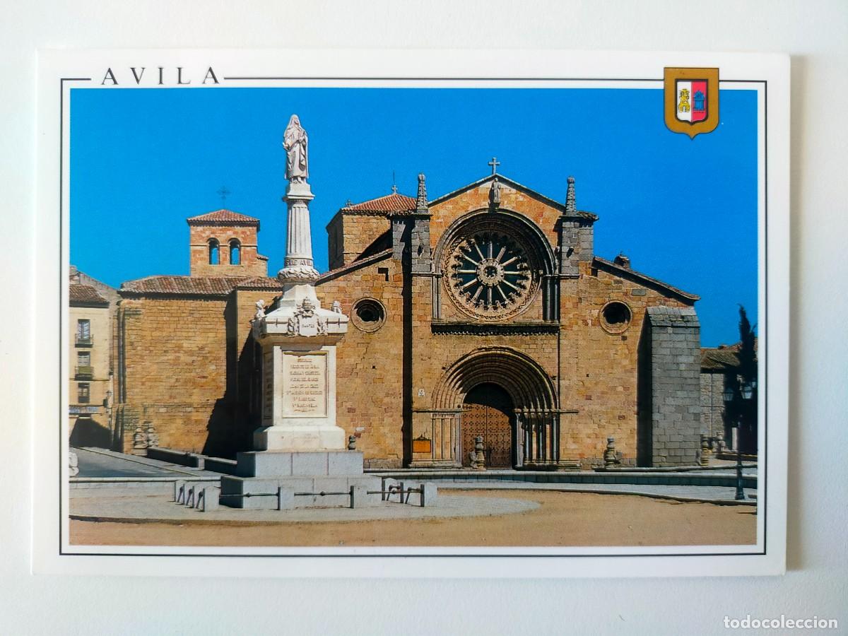 Postales: Postal AVILA: Iglesia de San Pedro (Grandezas de &Aacute;vila) - Edic. Dom&iacute;nguez - FISA. Escudo de Oro.