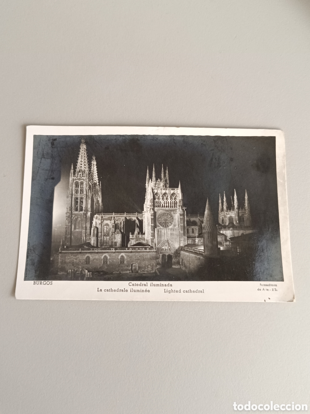 Postales: Tarjeta postal Burgos catedral iluminada Foto editora de Arte