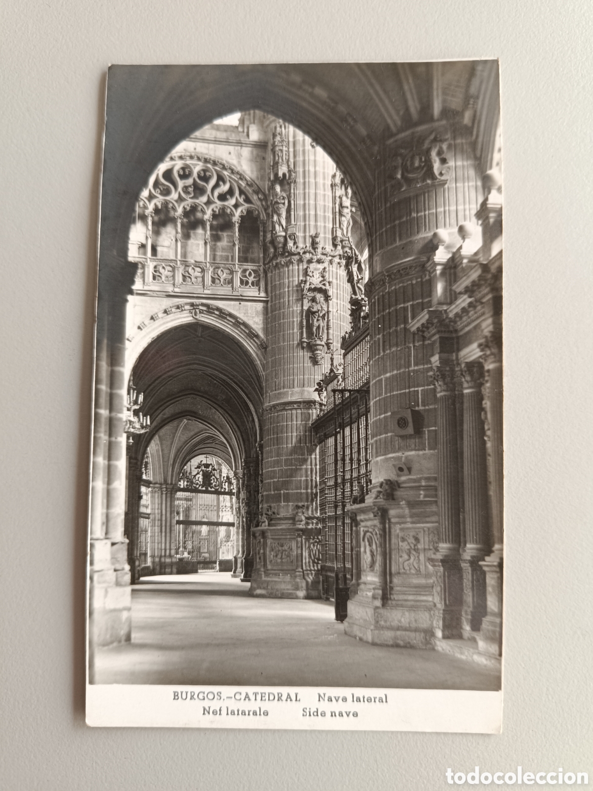 Postales: Tarjeta postal Burgos catedral nave lateral