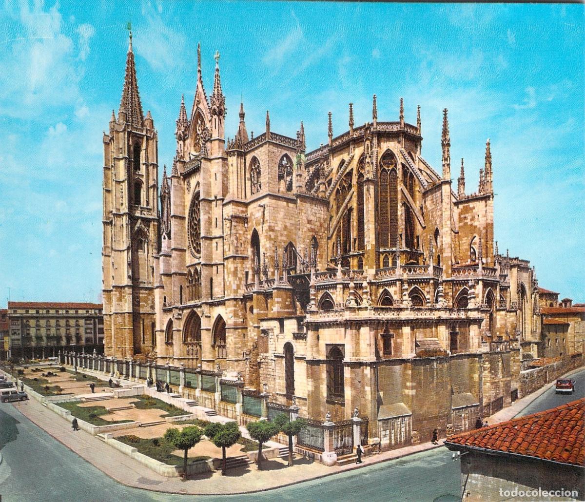 Postales: Postal de la Catedral de Le&oacute;n, Vista del &Aacute;bside