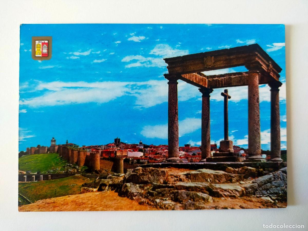 Postales: Postal AVILA: Cuatro postes, Vista general - Edic. Dom&iacute;nguez - FISA. Escudo de Oro.