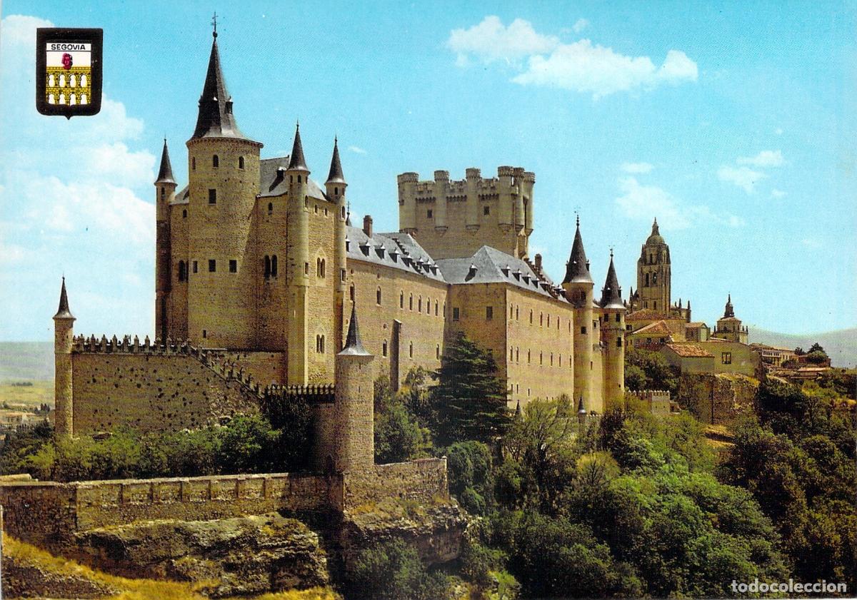 Postales: Postal del Alc&aacute;zar y la Catedral de Segovia