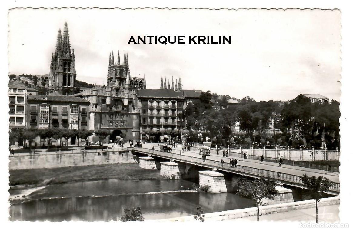 Postales: BURGOS N&ordm; 7 PUENTE Y ARCO DE SANTA MARIA / EDICION HAE / SIN FRANQUEAR PERO ESCRITA