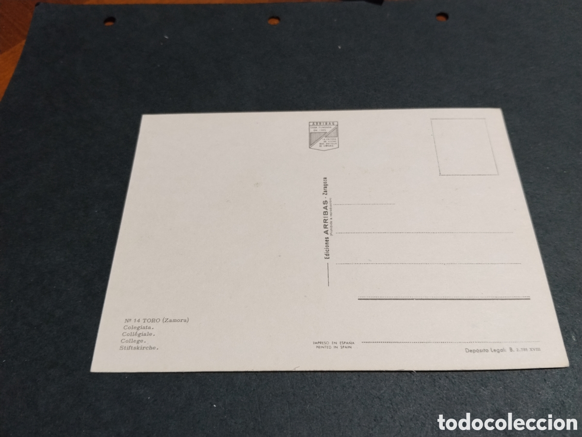 Postales: Postal Toro, colegiata - Foto 2