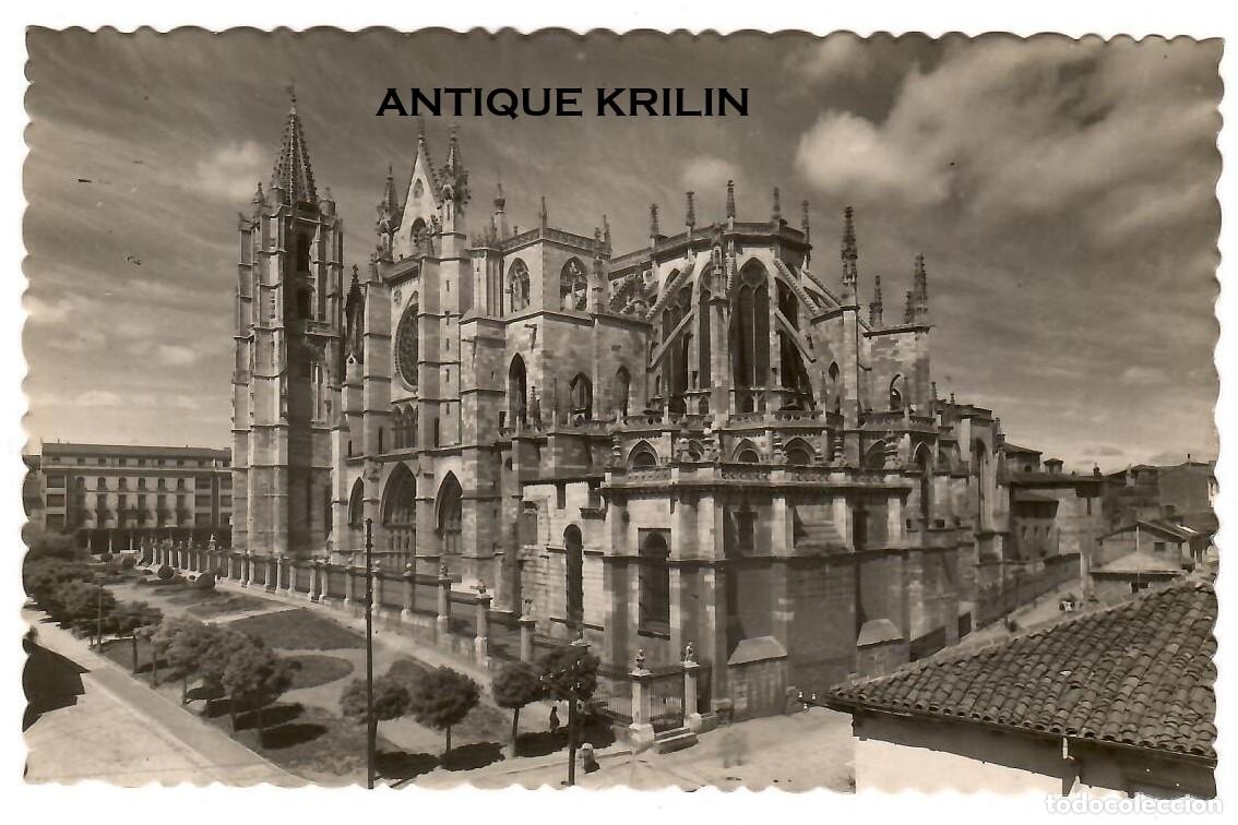 Postales: LEON N&ordm; 26 CATEDRAL , ABSIDE Y FACHADA DEL MEDIODIA / G. GARRABELLA / SIN FRANQUEAR