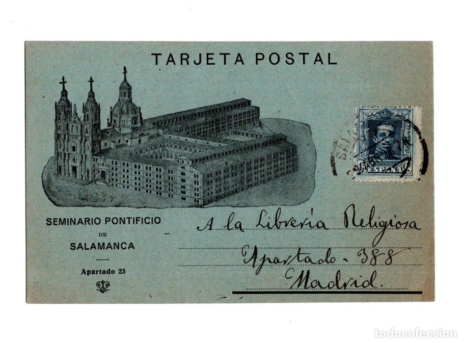 Cartoline: SALAMANCA.- SEMINARIO PONTIFICIO. LIBRER&Iacute;A RELIGIOSA, APARTADO 388, MADRID.