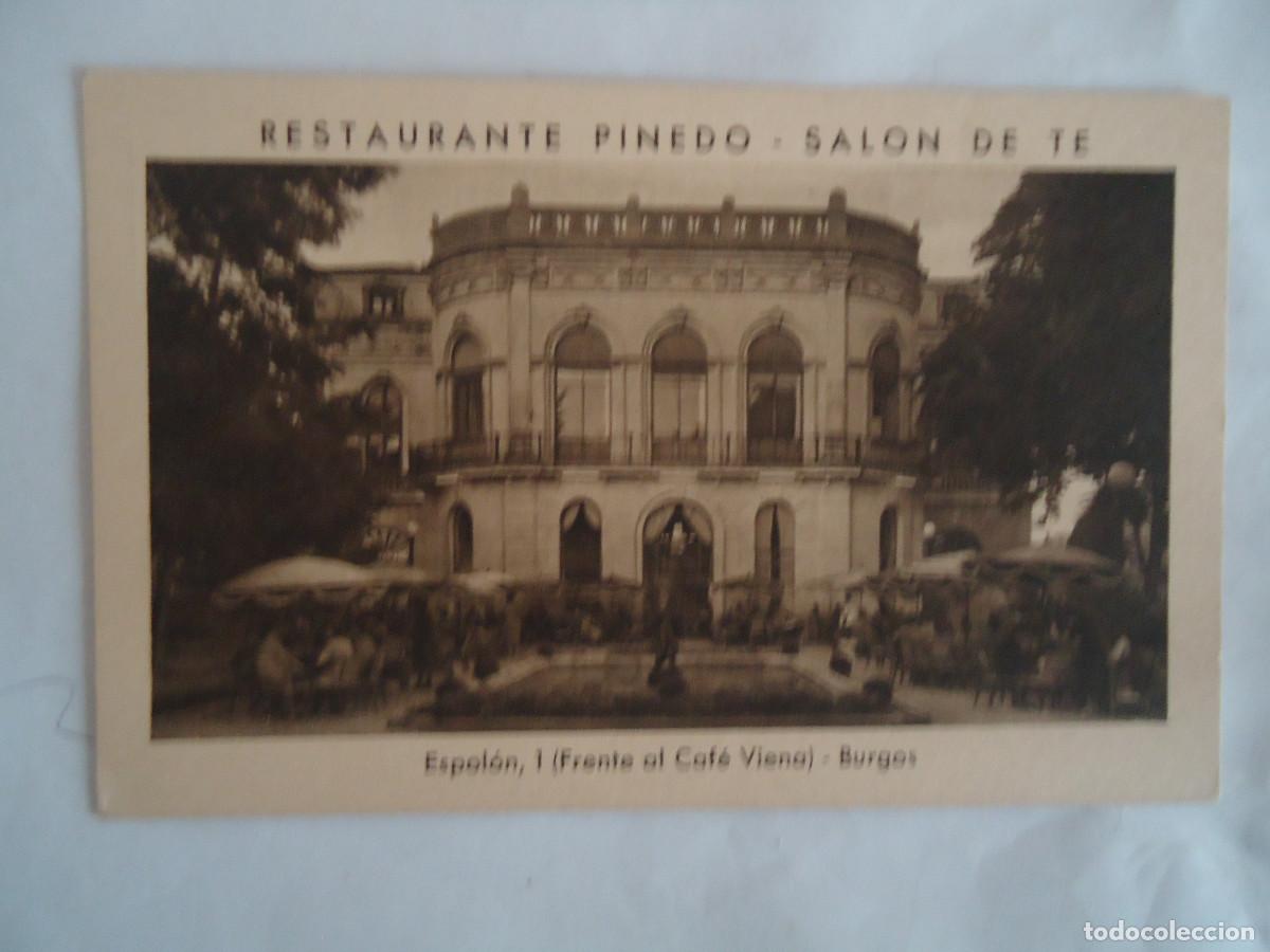 Postkarten: POSTAL PUBLICITARIA DE BURGOS, RESTAURANTE PINEDO , SALON DE TE. PP -13