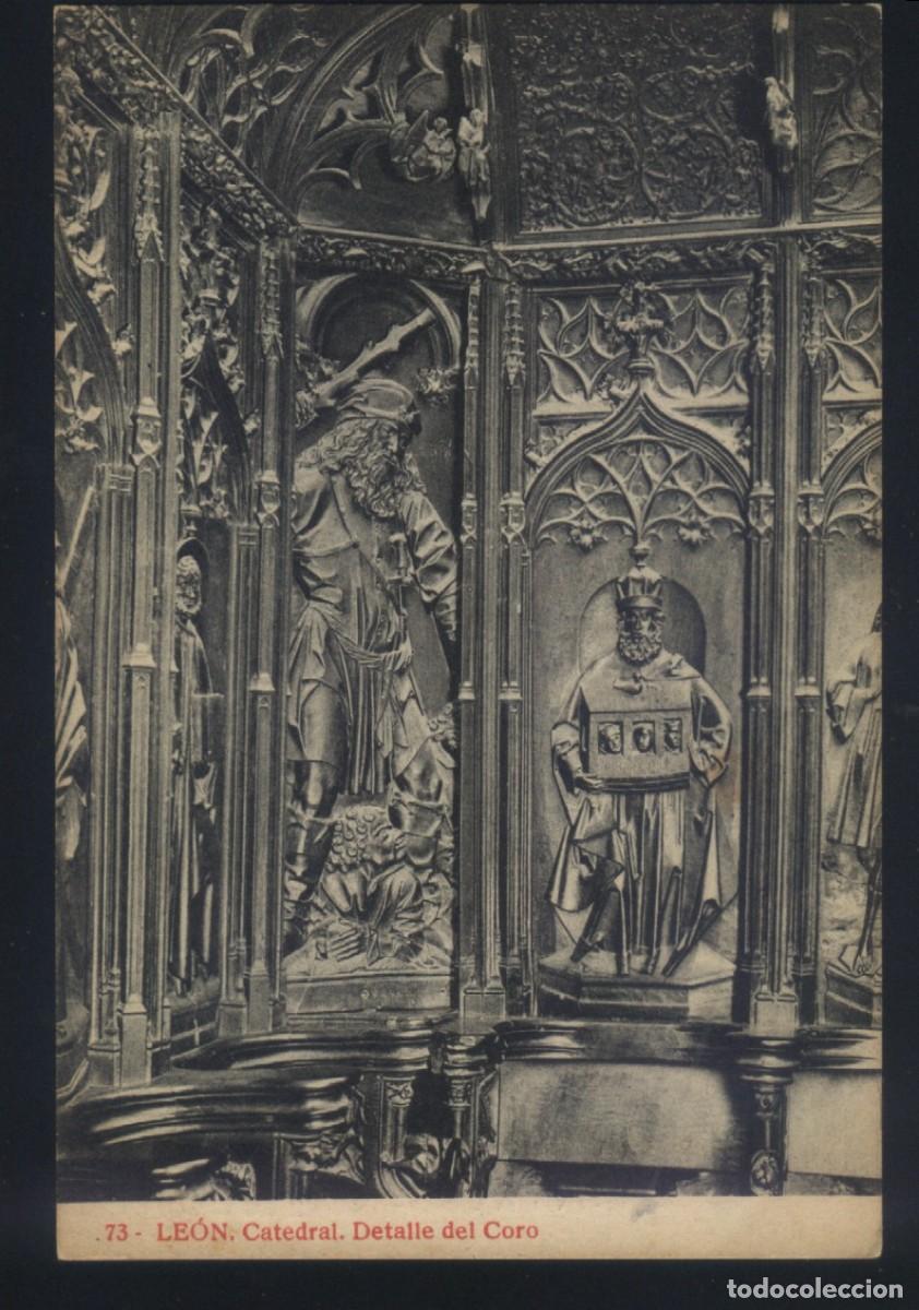 Postales: LE-0805- LE&Oacute;N. CATEDRAL. DETALLE DEL CORO.