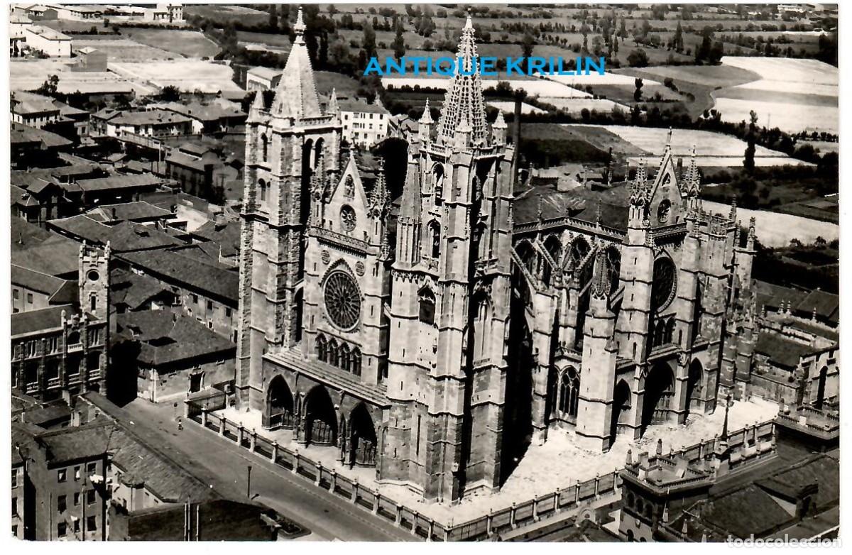 Postales: LE&Oacute;N N&ordm; 1 CATEDRAL / EDICION EUROPOST / SIN FRANQUEAR PERO ESCRITA
