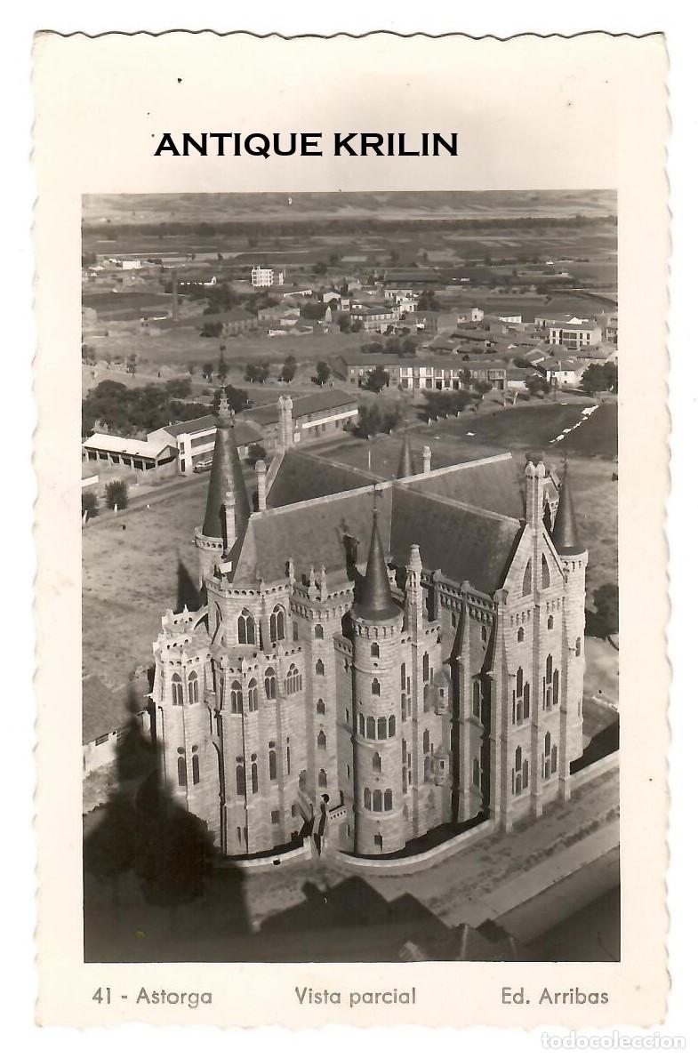 Postales: ASTORGA N&ordm; 41 VISTA PARCIAL / EDICIONES ARRIBAS / SIN FRANQUEAR PERO ESCRITA