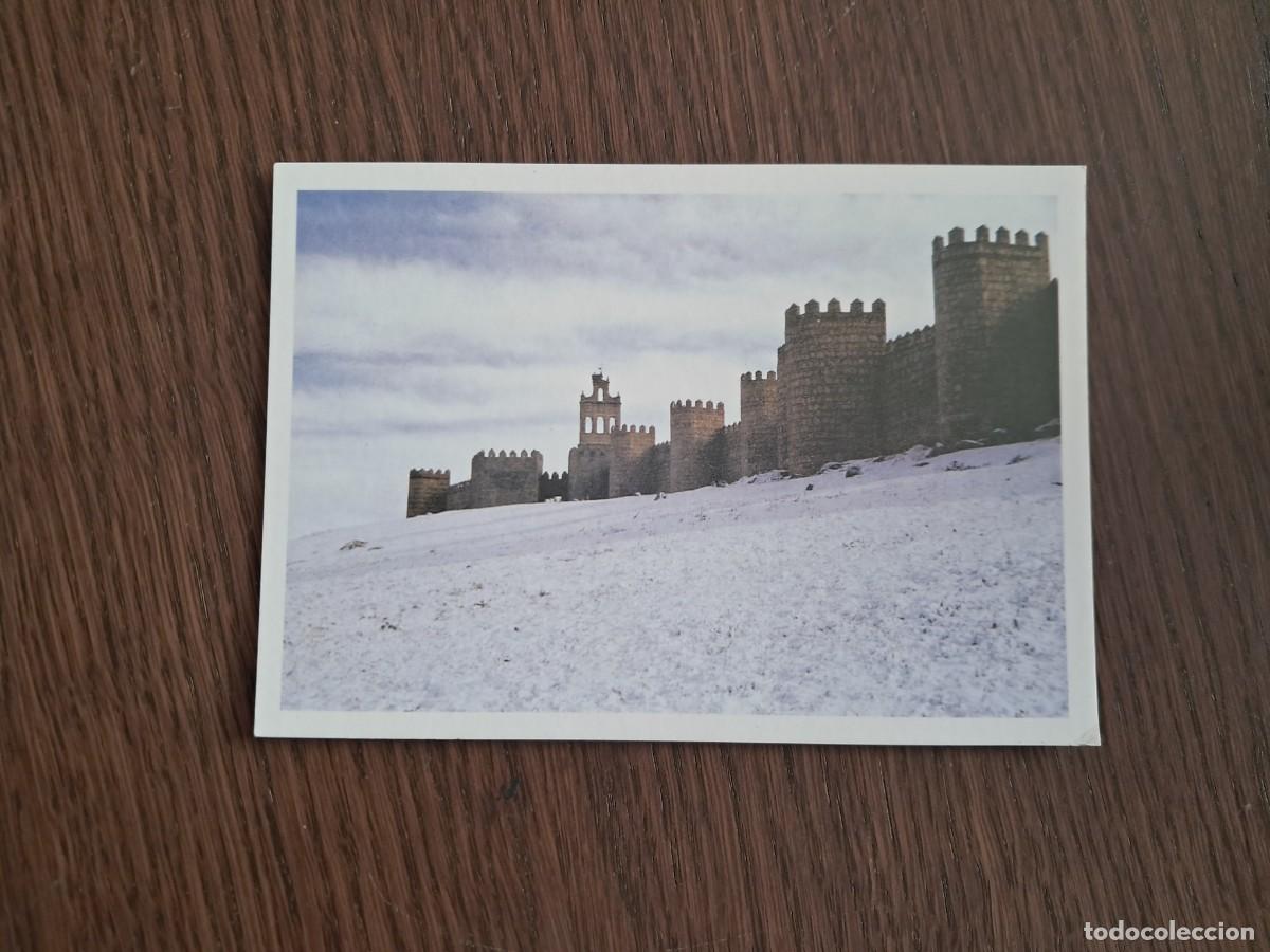 Postales: postal de Espa&ntilde;a, murallas de &Aacute;vila nevadas, a&ntilde;o 2004.
