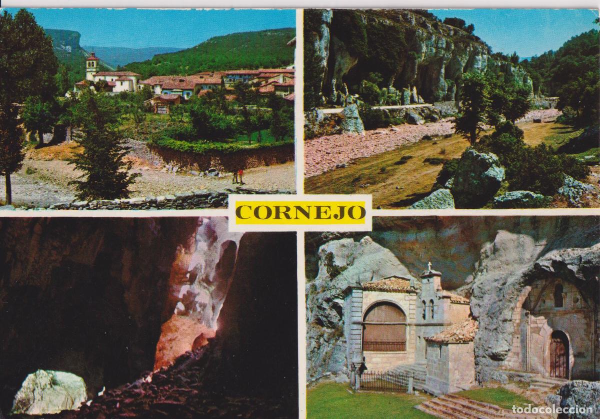 Postales: CORNEJO (BURGOS) VISTA PARCIAL, ENTRADA CUEVAS, SANTUARIO S.BERNAB&Eacute; - ARTFI N&ordm;1 - CIRCULADA