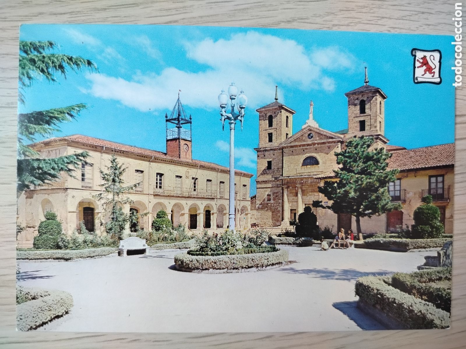 Postales: POSTAL VALENCIA DE DON JUAN (LE&Oacute;N) PLAZA GENERAL FRANCO