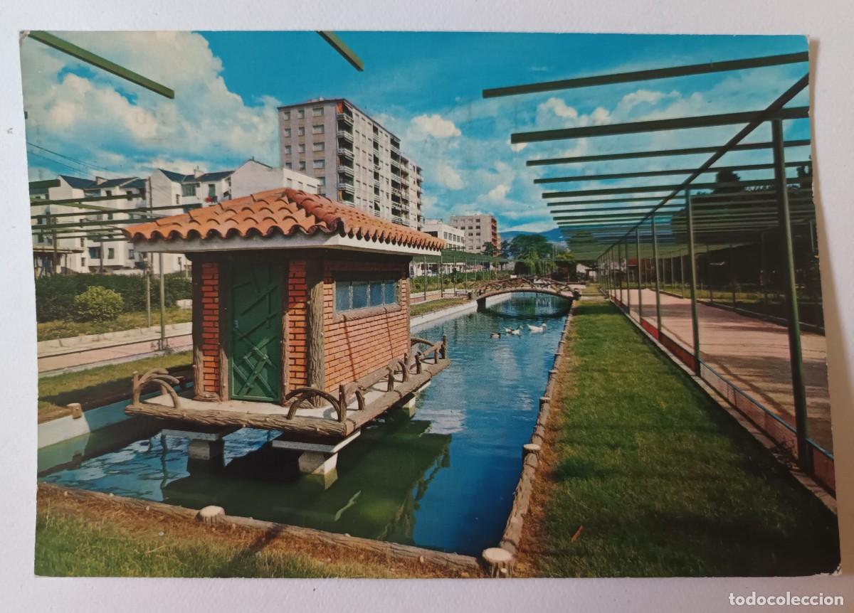 Postales: PONFERRADA (LEON). PARQUE GIL Y CARRASCO (1970) - FRANQUEO