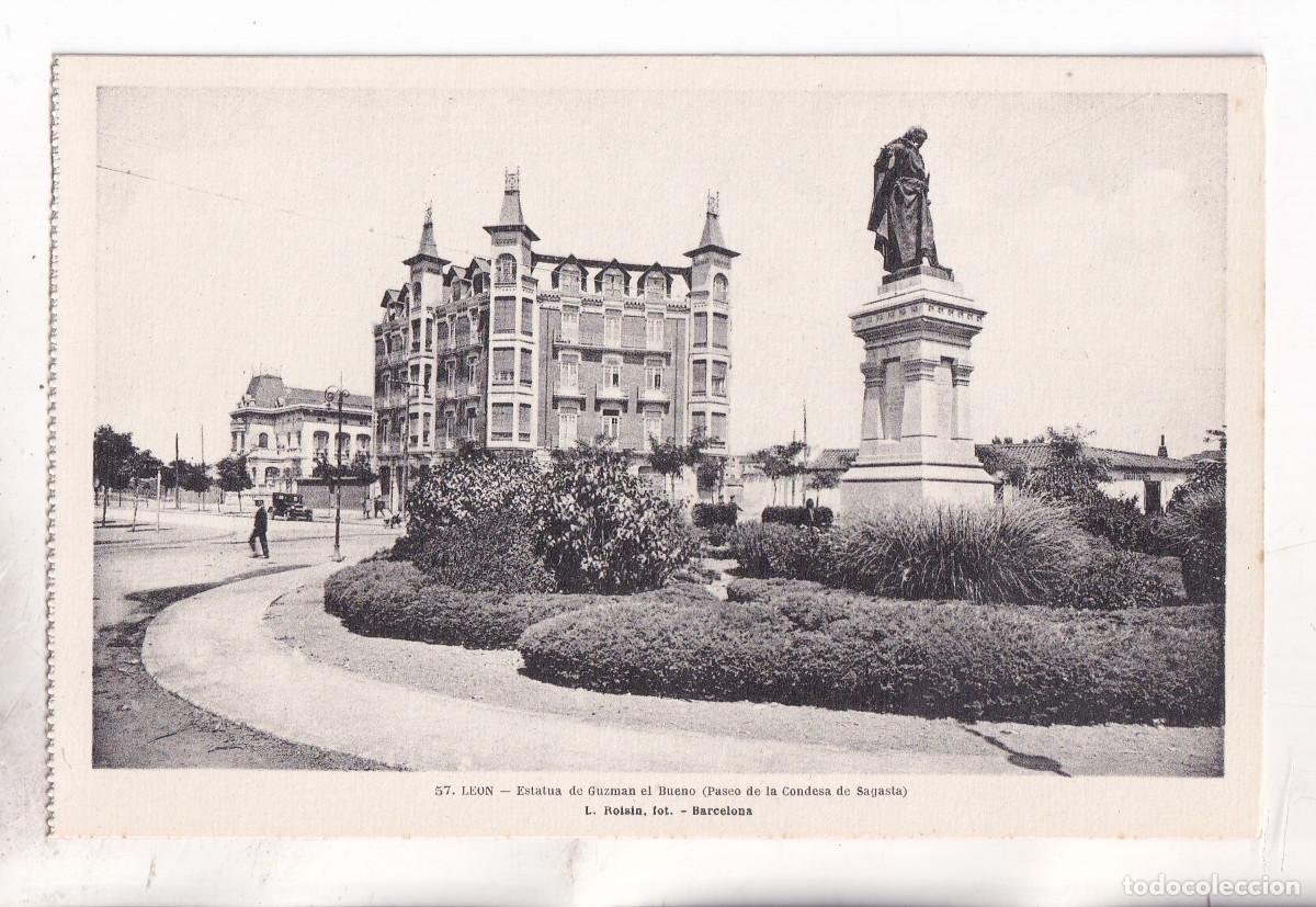 Postales: POSTAL. 57. ESTATUA DE GUZM&Aacute;N EL BUENO. PASEO DE LA CONDESA DE SAGASTA