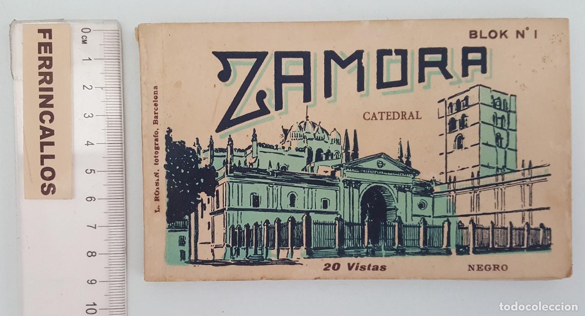 Postales: ZAMORA CATEDRAL, 20 VISTAS ACORDE&Oacute;N BLOK N&ordm; 1 NEGRO, L.ROISIN, CUADERNO BLOC