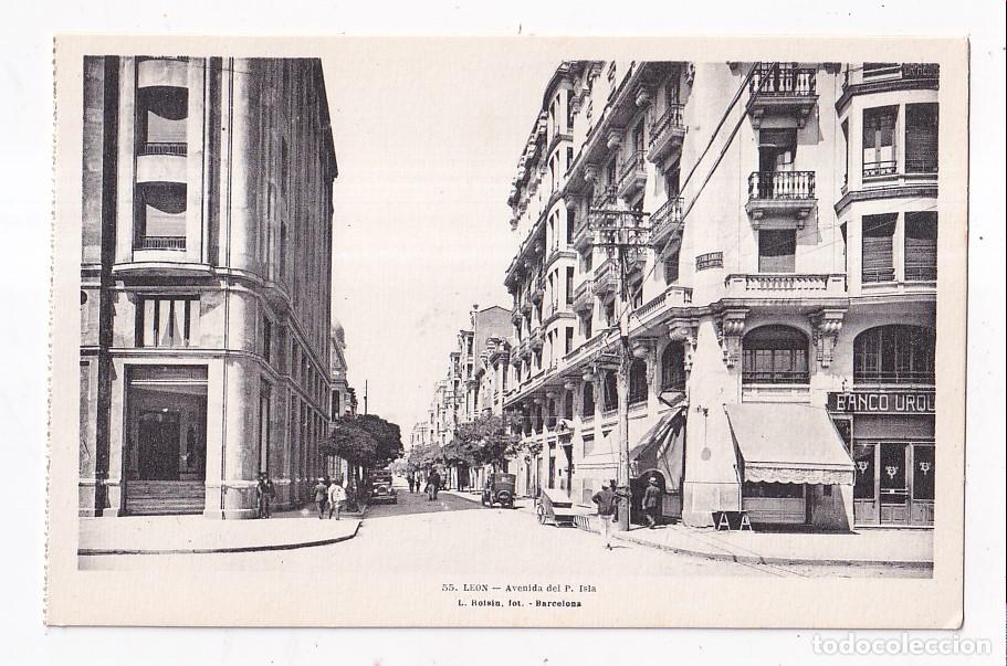 Postales: POSTAL. 55. LE&Oacute;N. AVENIDA DEL P. ISLA.