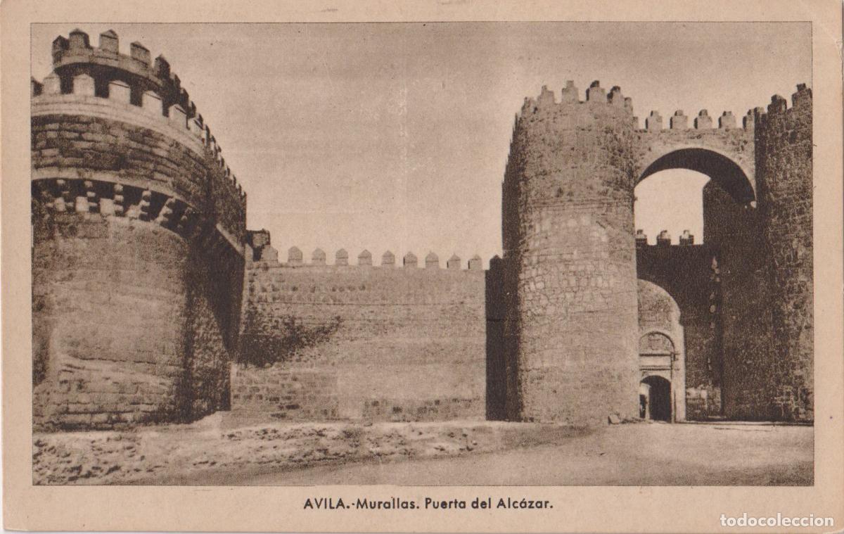 Postales: AVILA, MURALLAS, PUERTA DEL ALCAZAR - ESTAMPERIA DE ARTE N&ordm;54 - S/C