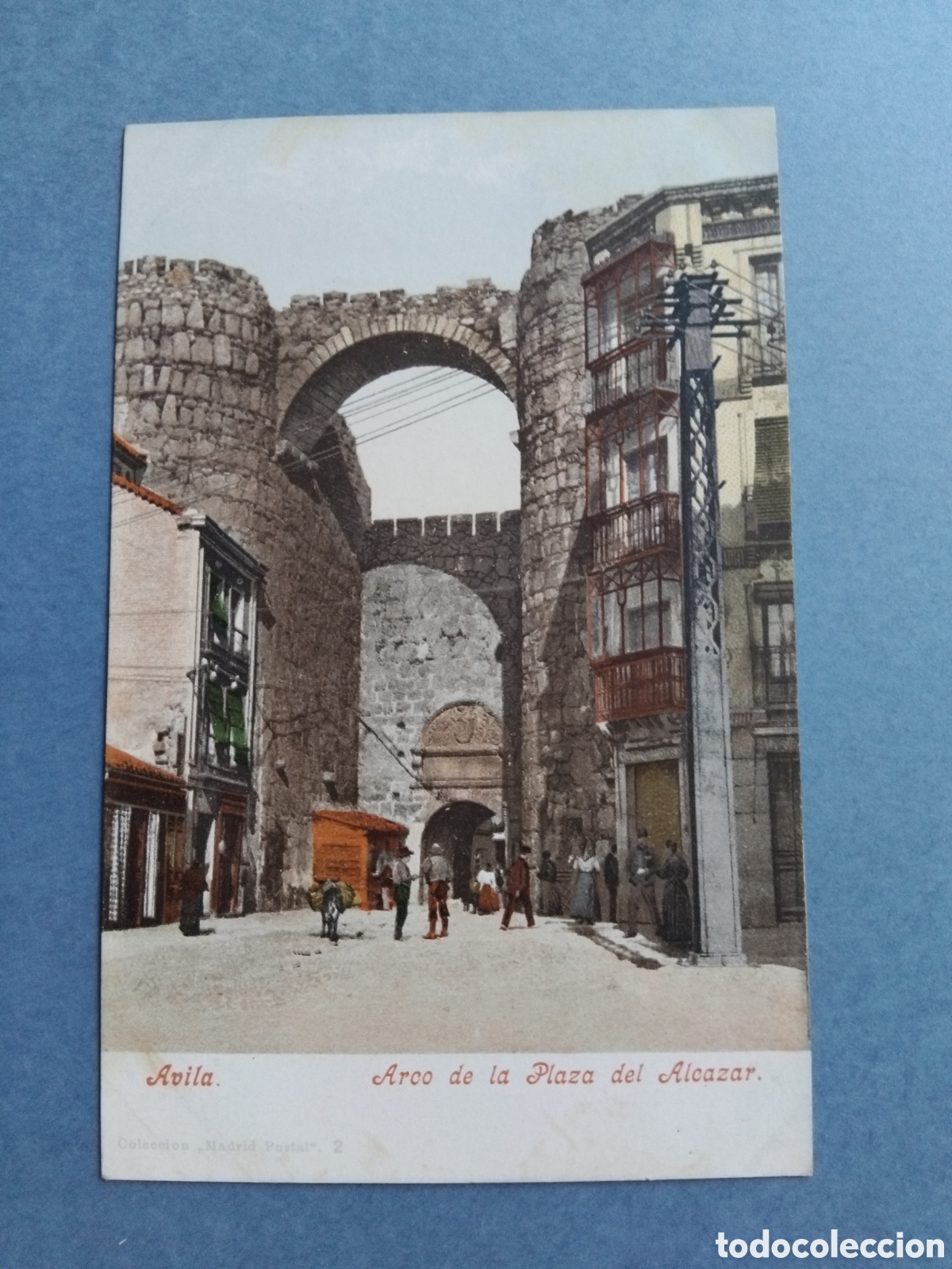 Postales: Postal &Aacute;vila arco plaza del Alcazar
