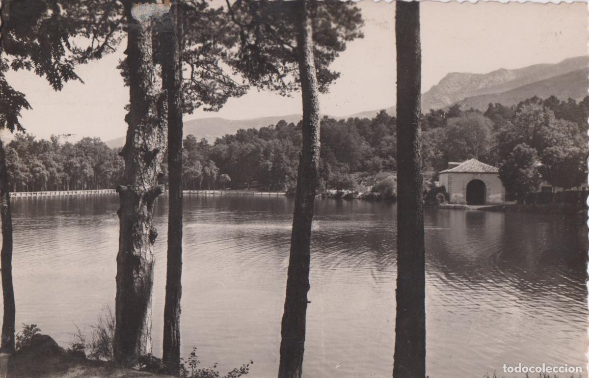 Postales: LA GRANJA (SEGOVIA) ESTANQUE EL MAR - HELIOTIPIA ARTISTICA ESPA&Ntilde;OLA N&ordm;13 - CIRCULADA 1955