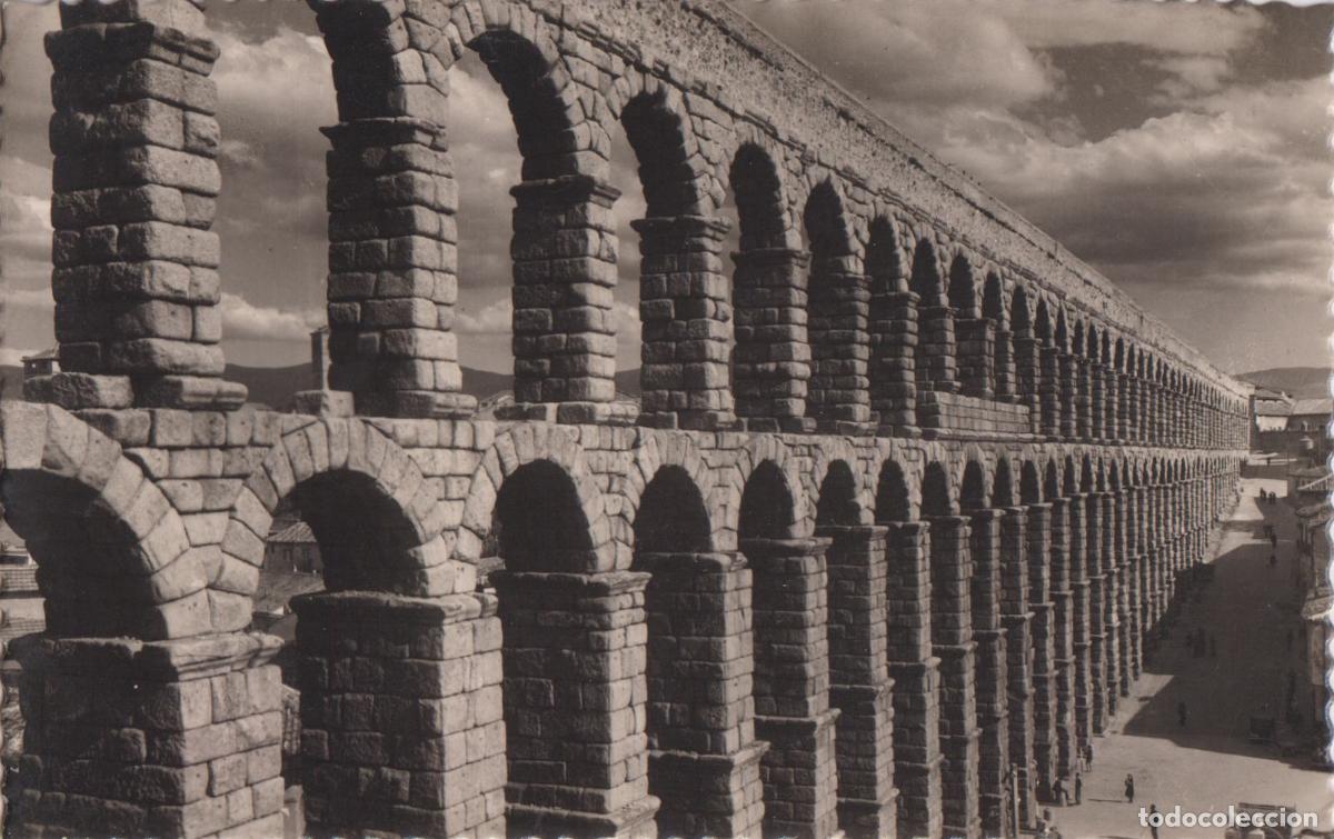 Postales: SEGOVIA, ACUEDUCTO ROMANO - EDICIONES GARCIA GARRABELLA N&ordm;1 - CIRCULADA 1954