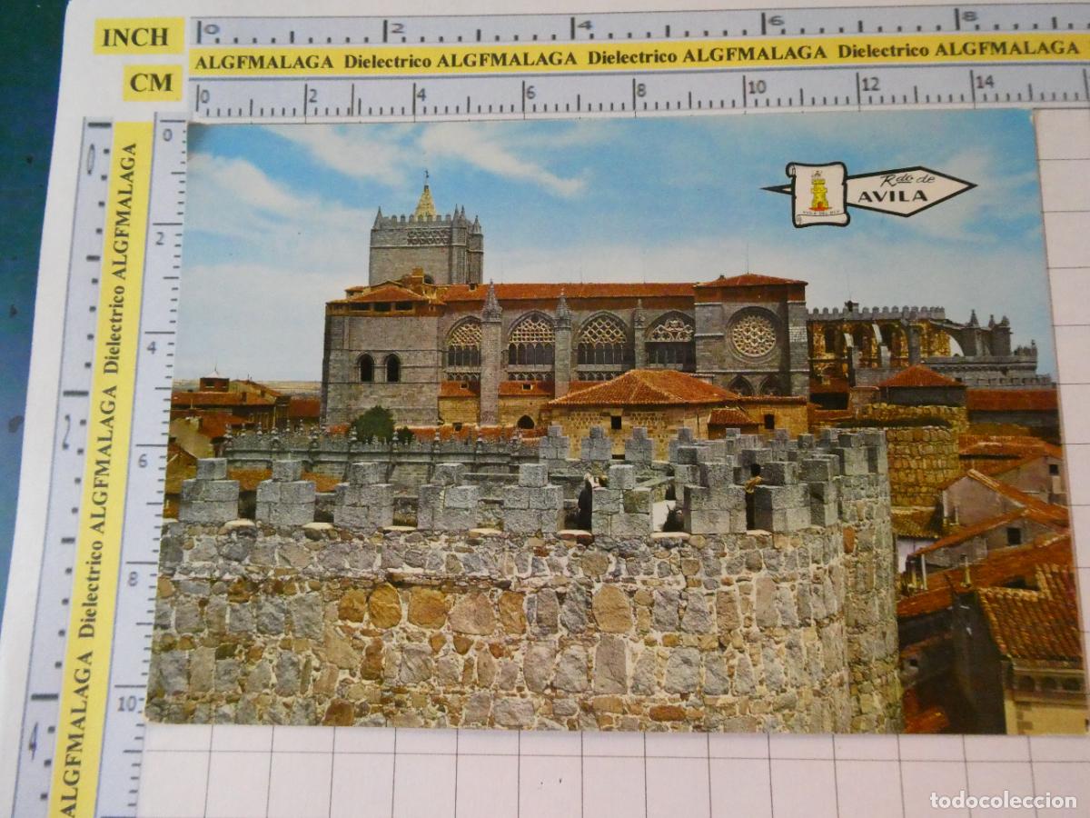 Postales: POSTAL DE &Aacute;VILA. A&Ntilde;O 1968 CATEDRAL Y MURALLAS 4023 PERGAMINO. 2496