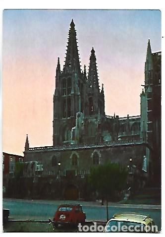 Postales: AGUJAS DE LA CATEDRAL. CONTRALUZ AL ATARDECER.- BURGOS