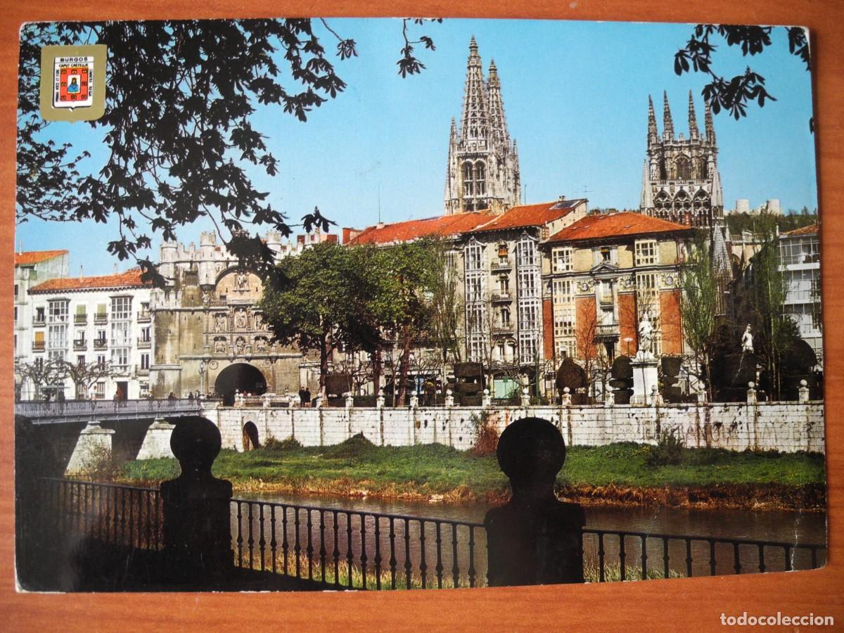 Postales: Burgos. Arco y Puente de Santa Maria n. 112. Ed. Subirats Casanovas. Circulada 1971