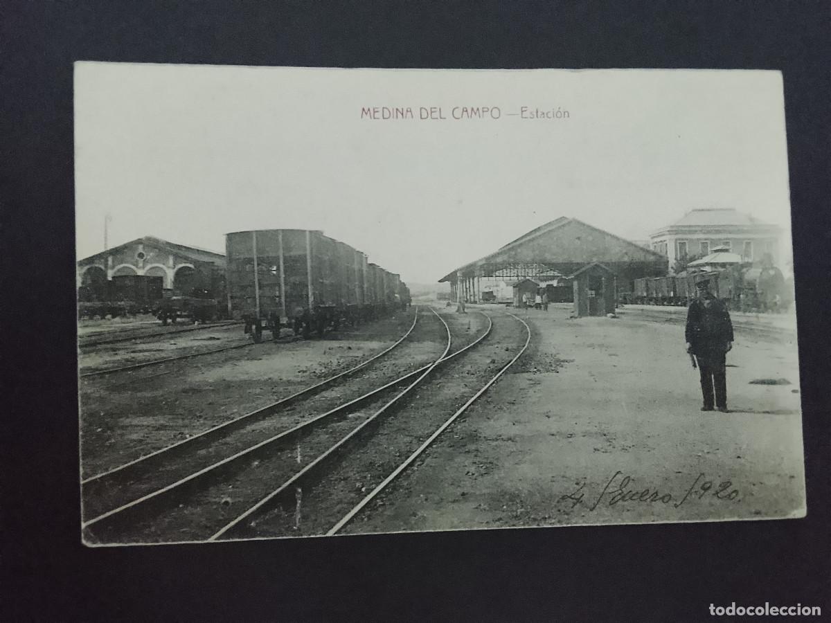 Postales: Postal de Medina del Campo, Valladolid. Estaci&oacute;n de tren