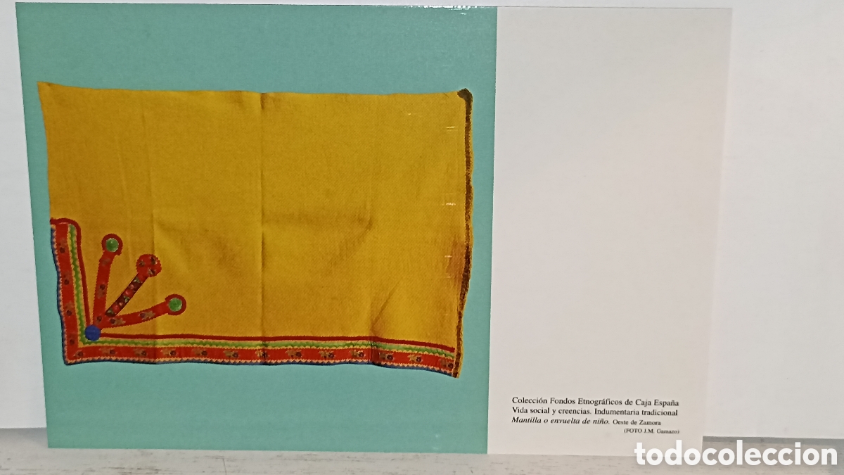 Postales: Mint colecci&oacute;n fondos etnogr&aacute;ficos de caja Espa&ntilde;a o envuelta de ni&ntilde;o zamora
