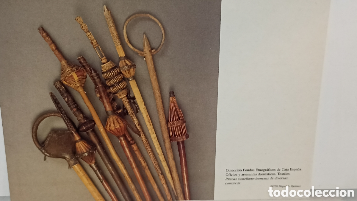 Postales: Mint colecci&oacute;n fondos etnogr&aacute;ficos de caja Espa&ntilde;a ruecas castellano leonesas de diversas comarcas