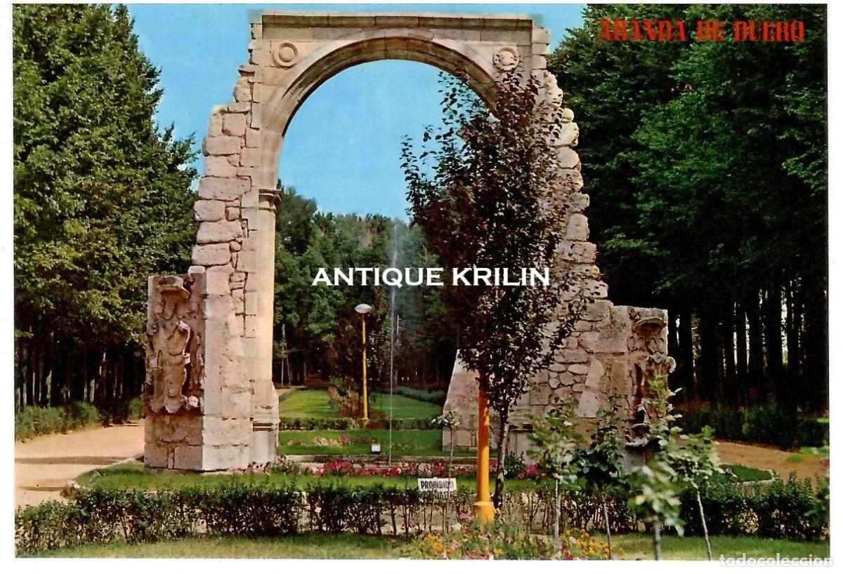 Postales: ARANDA DE DUERO N&ordm; 372 ARCO Y PASEO VIRGEN DE LAS VI&Ntilde;AS / EDICIONES PARIS / SIN FRANQUEAR
