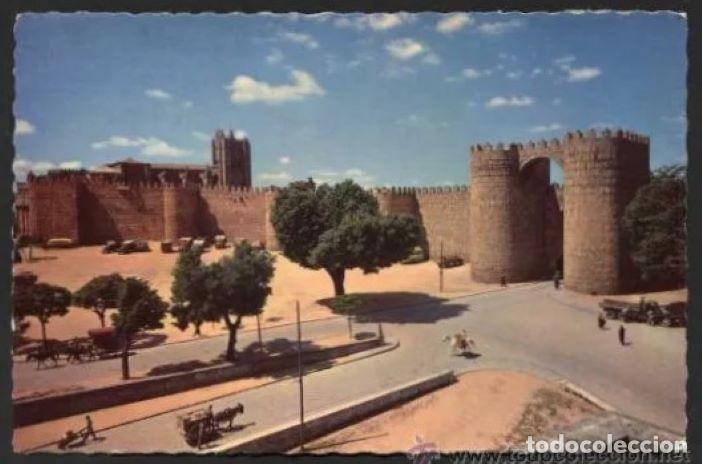 Postcards: &Aacute;vila. *Puerta de San Vicente...* Ed. G. Garrabella-Zgz n&ordm; 606. Circulada 1959.