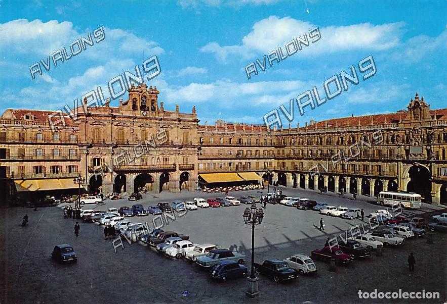 Postales: Plaza Mayor (Salamanca) - Sin Circular - A&ntilde;os 60 - Con coches de la &eacute;poca
