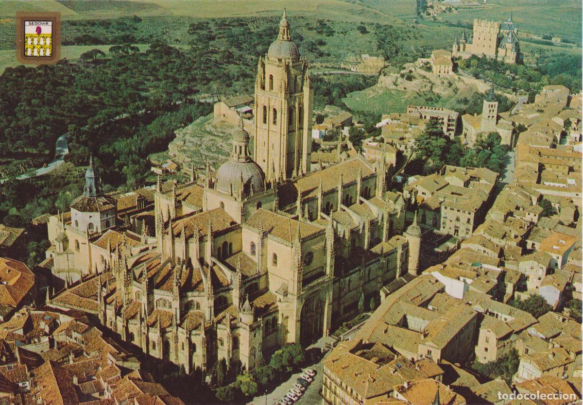 Postales: SEGOVIA, CATEDRAL, VISTA A&Eacute;REA - ESCUDO DE ORO N&ordm;4 - S/C