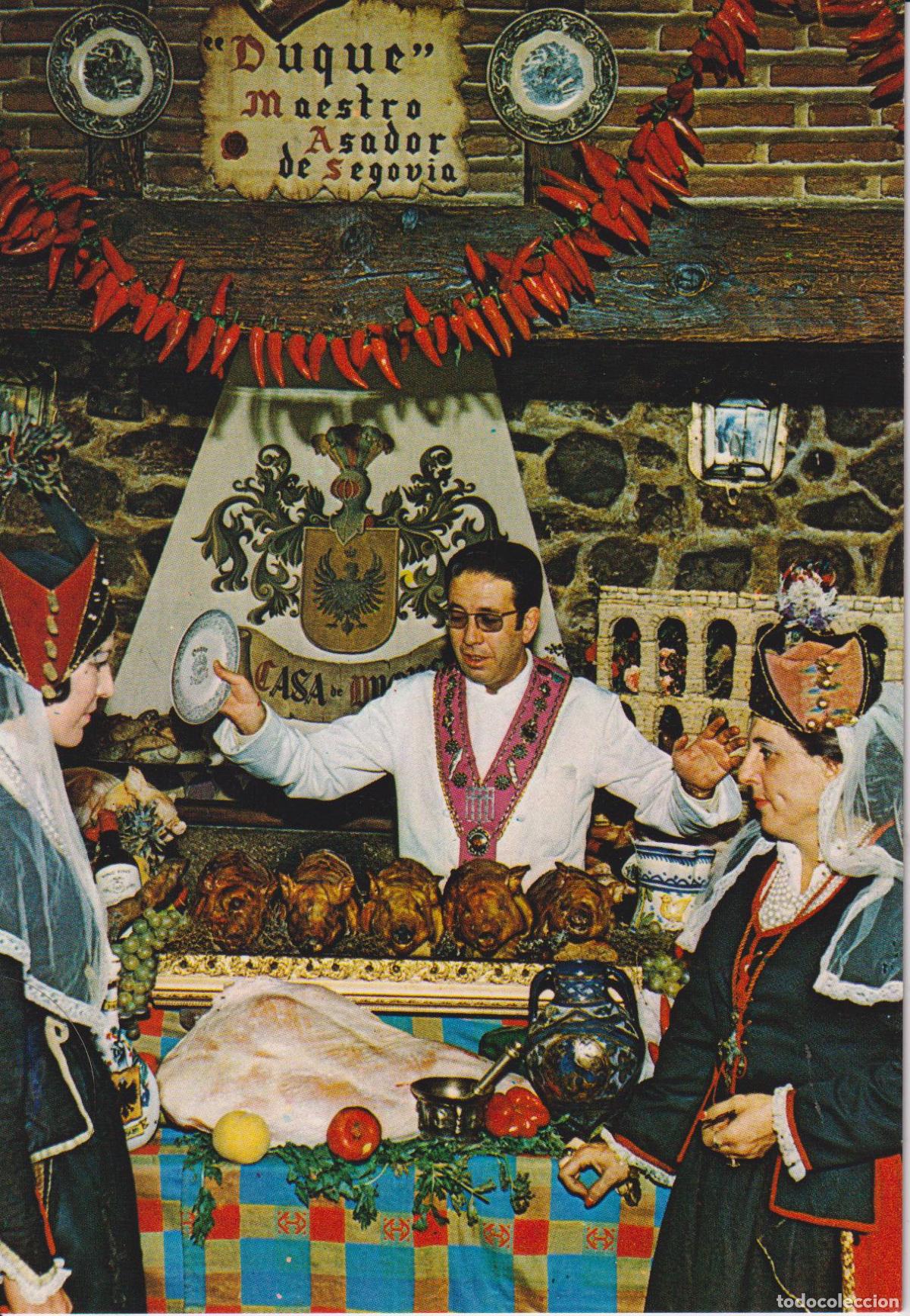 Postales: SEGOVIA, RESTAURANTE MES&Oacute;N DUQUE, MAESTRO ASADOR - ESCUDO DE ORO N&ordm;66 - S/C