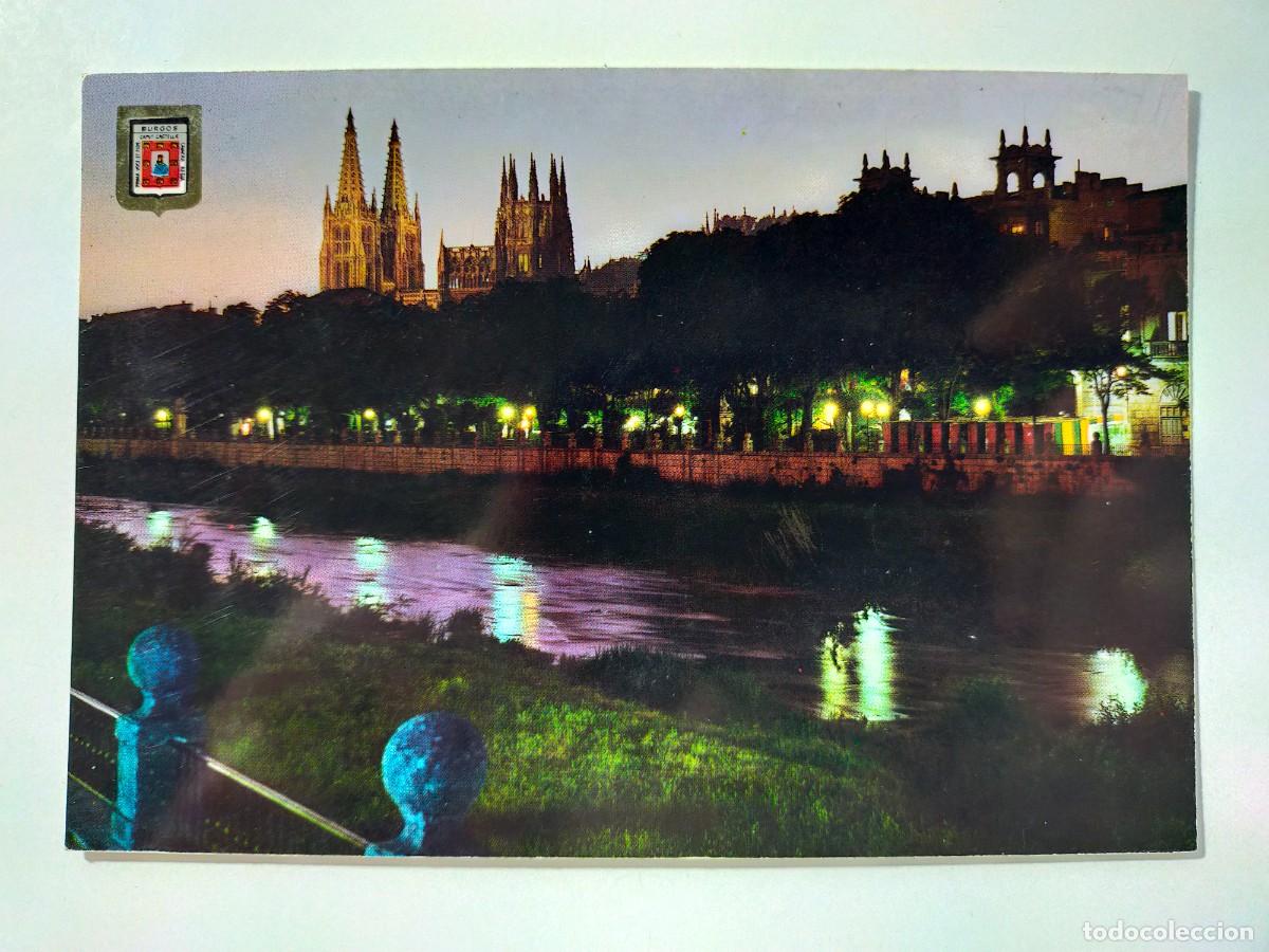 Postales: Postal BURGOS: Rio Arlanz&oacute;n y Catedral - Edic. Subirats Casanovas - FISA. Escudo de Oro.