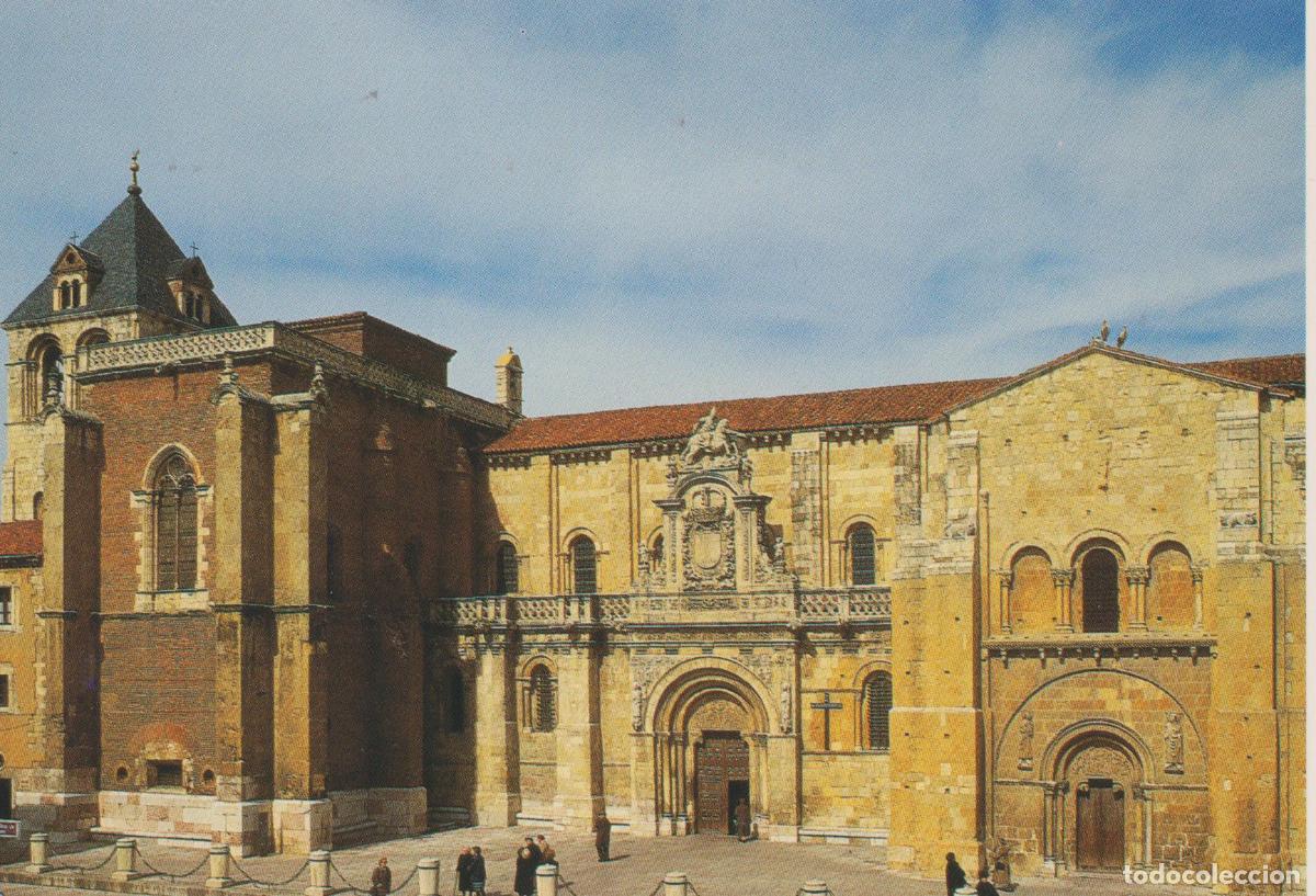 Postales: LE&Oacute;N, BAS&Iacute;LICA DE SAN ISIDORO, FACHADA PRINCIPAL - HIJOS DE F.ALONSO N&ordm;47 - S/C